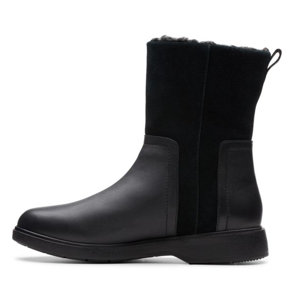 Clarks Womens Un Elda Mid Ankle Boots Black | UK-9052318